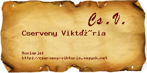 Cserveny Viktória névjegykártya